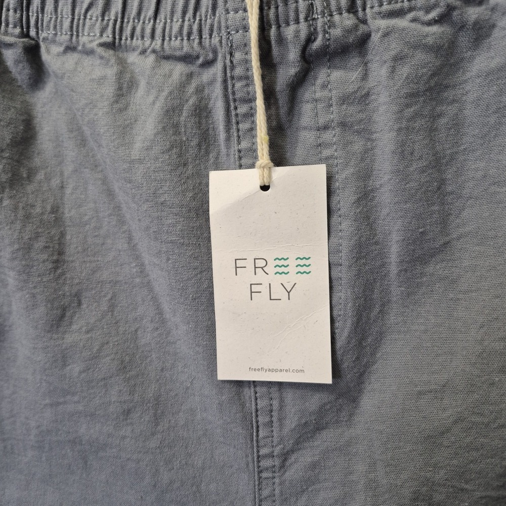 Free Fly Stretch Canvas Shorts Mens XL Gray 7 Inch Drawstring Bamboo Beach Skate - Picture 5 of 8